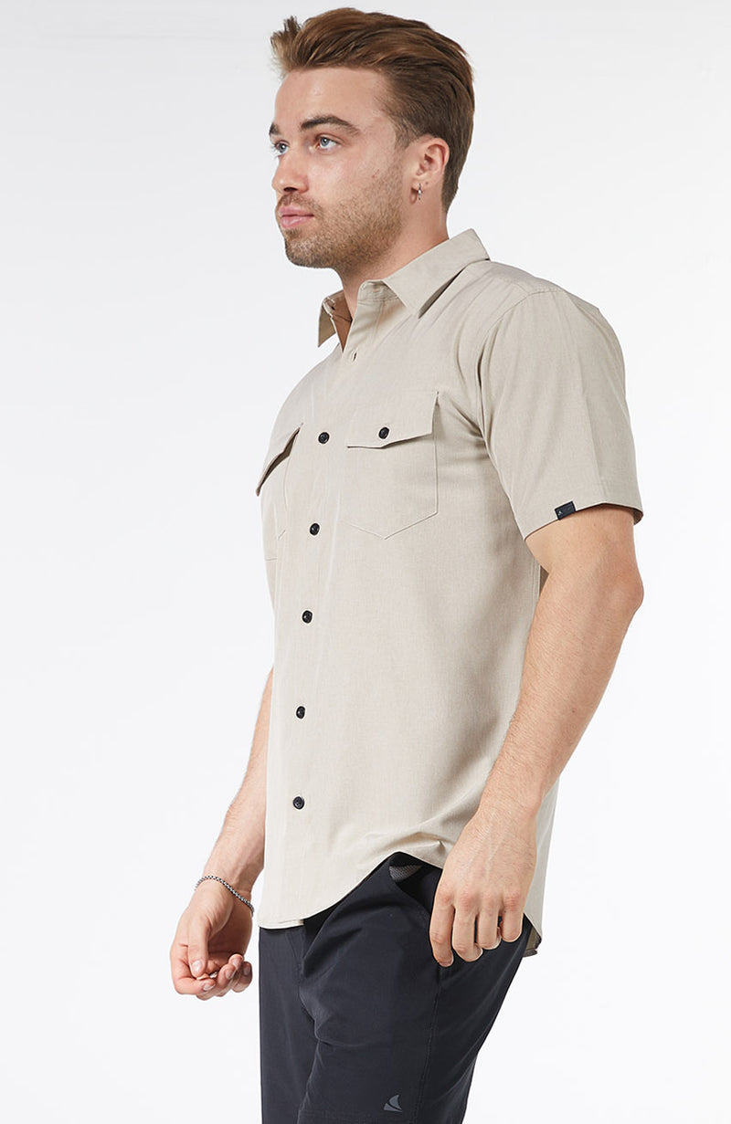 Khaki double pocket shirt