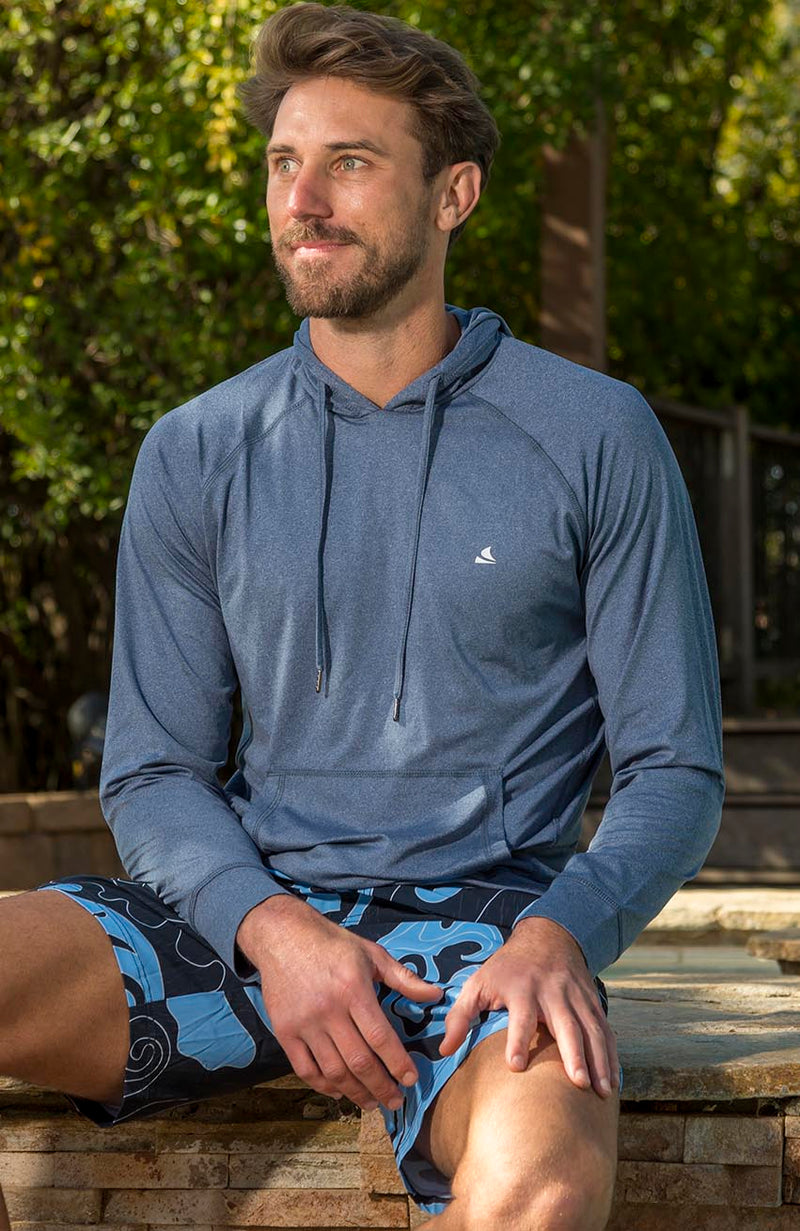 Vintage Navy hoodie for men in summer