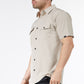 Khaki double pocket shirt