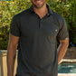men wearing Vintage Black / Charcoal Gray  polo shirt